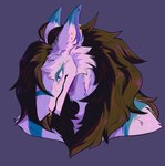 ear_piercing facial_piercing hair looking_aside male neck_tuft nose_piercing nose_ring one_eye_obstructed piercing ring_piercing solo tuft pur-fox king_chulapa sergal hi_res