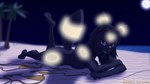 anthro backlighting beach bikini bikini_bottom bikini_removed bikini_top black_body black_fur black_hair blurred_background breast_squish breasts butt clothing female full_moon fur glowing glowing_body hair light looking_at_viewer lying markings moon night nude on_front palm_tree plant raised_leg raised_tail red_eyes ring_(marking) sand sand_on_foot sky smile smiling_at_viewer solo squish star starry_sky string_bikini swimwear tail tree two-piece_swimsuit yellow_body yellow_clothing yellow_fur yellow_swimwear scoutthecat02 nintendo pokemon julie_cassels eeveelution generation_2_pokemon pokemon_(species) umbreon hi_res lighting