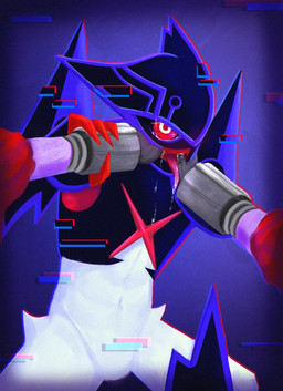 armor belly black_chest bodily_fluids clothing disembodied_hand dominant dominant_female dominant_pov drooling drooling_tongue duo featureless_crotch female female_pov first_person_view gauntlets glitch gloves gradient_background handwear hidden_character highlights_(coloring) long_tongue looking_pleasured male male/female mouth_play offscreen_character offscreen_dominant offscreen_human pupils purple_arms purple_background purple_highlights red_pupils red_sclera red_sleeves red_teeth red_tongue saliva sharp_teeth simple_background solo_focus submissive submissive_male tears tears_of_pleasure teeth tongue tongue_out white_belly white_eyes white_legs oopsie_ivy brawlhalla ransom_(brawlhalla) stalker_(brawlhalla) computer_virus_(species) dark_elf digital_creature elf 2025 hi_res