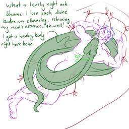 after_sex bed bedroom bestiality butt coiling coiling_another duo feral furniture human_on_feral implied_fatal implied_transformation interspecies laying_on_another lying male male/male nude on_front prince relaxing royalty slave sleeping sleeping_together text transformation conditional_dnp samagthrav2 solaris_(samagthrav2) human mammal python reptile scalie snake 1:1 english_text hi_res