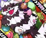 black_body black_fur feral food fur kemono one_eye_closed solo tongue tongue_out white_body white_fur wink tiri_mama nintendo pokemon pokemon-specific_day zigzagoon_day canid galarian_form galarian_zigzagoon generation_8_pokemon mammal pokemon_(species) regional_form_(pokemon) 2020 hi_res