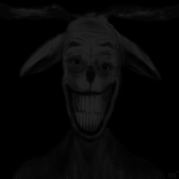 anthro creepy creepy_face creepy_smile female hallucination happy horn horror_(theme) human_teeth lips looking_at_viewer nightmare_fuel scary schizophrenia smile smiling_at_viewer solo uneven_eyes m4n the_deer_(m4n) deer mammal 1:1 absurd_res hi_res monochrome