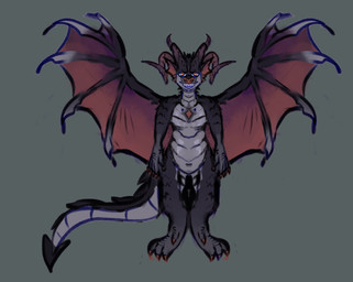 4_horns ambiguous_gender anthro colored_nails curled_horn eyewear glasses glowing glowing_eyes gradient_wings grey_body grey_scales horn multi_horn multicolored_body nails red_nails red_wings scales simple_background solo spade_tail tail wings pinatareaper mythology bf_(pinatareaper) dragon mythological_creature mythological_scalie scalie digital_media_(artwork) hi_res model_sheet
