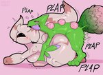 1_eye anthro big_breasts big_butt blush bodily_fluids breasts bulge butt clenched_teeth doggystyle duo female from_behind_position green_body hand_on_breast holding_breast huge_breasts huge_butt looking_back male male/female markings nude penetration pink_body plant plap raised_tail sex simple_background sweat sweatdrop sweaty_body sweaty_breasts sweaty_butt sweaty_legs sweaty_thighs tail tail_markings teeth teeth_showing thick_thighs thrust_lines thrusting vaginal vaginal_penetration wide_hips conditional_dnp savourysausages nintendo pokemon ryu_the_sceptile alien alien_humanoid chu_(savourysausages) cyclops generation_3_pokemon humanoid pokemon_(species) reptile scalie sceptile hi_res