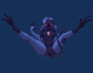 3_fingers 3_toes 4_arms 4_eyes anthro anus areola arm_support big_pupils black_areola black_nipples blue_body blue_fur blue_hair blue_tail blush breasts eyelashes feet female female_anthro fingers front_view fur genitals glowing glowing_eyes hair humanoid_genitalia humanoid_vulva legs_up looking_at_viewer medium_breasts mouth_closed multi_arm multi_eye multi_limb navel nipples nude nude_anthro nude_female pink_eyes prehensile_feet pupils short_hair simple_background solo spread_legs spreading tail teeth toes transparent_background vulva spacechoochoo ben_10 cartoon_network gwen_10 spidermonkey_(ben_10) alien arachnichimp mammal primate 2026 alpha_channel hi_res