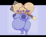 alyaska2201 belly belly_expansion big_breasts big_butt breasts butt digital_media_(artwork) expansion female hi_res huge_hips inflation league_of_legends overweight pixel_(artwork) poppy_(lol) pregnant riot_games short_stack slightly_chubby solo tencent thick_thighs wide_hips yordle