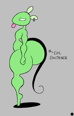anthro big_butt bottom_heavy bubble_butt butt curvy_figure directional_arrow ear_piercing ear_ring eyelashes femboy fur green_body green_fur half-closed_eyes huge_butt logo male narrowed_eyes piercing ring_piercing side_view solo tail text thick_thighs tongue tongue_out thatdawgmurray 12_oz._mouse adult_swim cartoon_network evil_container fitzboi mouse_fitzgerald mammal mouse murid murine rodent absurd_res aliasing artist_logo artist_name digital_media_(artwork) english_text hi_res meme signature