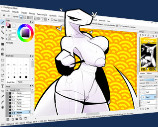 anthro big_breasts bikini bikini_aside breast_squeeze breasts clothed clothing clothing_aside eyelashes female genitals heart_symbol interface mature_female nipples partially_clothed presenting presenting_breasts solo squeezing swimwear swimwear_aside thick_thighs two-piece_swimsuit vulva white_body gonda firealpaca_(copyright) k.o.mondo reptile scalie alpha_channel digital_media_(artwork) firealpaca_(artwork) sketch unfinished