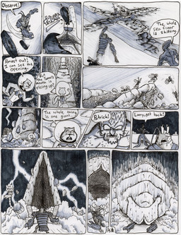 anthro biped blood bodily_fluids breasts building clothed clothing dialogue eyelashes female group macro male muscular muscular_male pupils speech_bubble tentacles text thick_thighs violence stillinthesimulation nickelodeon spongebob_squarepants larry_the_lobster patrick_star sandy_cheeks squidward_tentacles arthropod asterozoan cephalopod crustacean decapod echinoderm lobster malacostracan mammal marine mollusk rodent sciurid starfish tree_squirrel absurd_res comic english_text hi_res