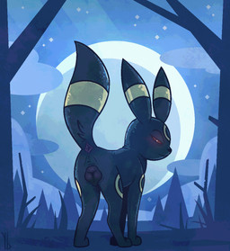 animal_genitalia animal_vulva anus black_body black_ears black_fur black_nose black_tail black_vulva blue_sky blush blush_lines canine_genitalia canine_vulva cloud digitigrade female female_feral feral forest full_moon fur genitals grass head_turned logo looking_at_viewer looking_back looking_back_at_viewer markings moon mouth_closed multicolored_ears narrowed_eyes night outside paws plant presenting presenting_vulva purple_anus quadruped raised_tail rear_view red_sclera ring_(marking) sky snout solo star tail tail_anus tree two_tone_ears two_tone_tail vulva yellow_ears yellow_markings yellow_tail yaldabroth nintendo pokemon eeveelution generation_2_pokemon mammal pokemon_(species) umbreon 2024 artist_logo blue_theme