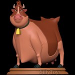 3d_modeling 3d_print bell black_background female feral horn jewelry looking_pleasured necklace overweight simple_background smile solo spots teats udders sillytoys home_on_the_range maggie_(disney) bovid bovine cattle mammal 1:1 3d_(artwork) digital_media_(artwork) hi_res