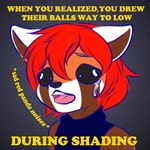 anthro clothing humor male open_mouth sad simple_background solo text glacialpain sidny_(glacialpain) ailurid mammal red_panda 1:1 absurd_res digital_media_(artwork) english_text hi_res meme