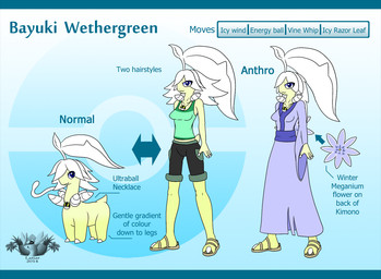 2014 alternate_color anthro bayleef bayuki_wethergreen blue_eyes breasts clothed clothing fan_character female feral flower hair latiar leaf model_sheet nintendo nude plant pokéball pokémon pokémorph ultraball video_games white_hair white_skin
Rating: Safe
Score: -1
User: GameManiac
Date: February 10, 2015 2014 alternate_color anthro bayleef bayuki_wethergreen blue_eyes breasts clothed clothing fan_character female feral flower hair latiar leaf model_sheet nintendo nude plant pokéball pokémon pokémorph ultraball video_games white_hair white_skin
Rating: Safe
Score: -1
User: GameManiac
Date: February 10, 2015