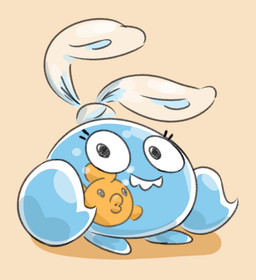alternate_species ambiguous_gender biped black_eyes eyelashes simple_background solo standing teeth water white_sclera dinggoob nintendo pokemon aquatic fish generation_5_pokemon pokemon_(species) trubbish 2018