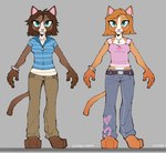 anthro anthrofied belt bob_cut bottomwear bracelet clothing denim denim_bottomwear denim_clothing feet female hindpaw hoodie jeans jewelry necklace pants paws shirt solo tail tank_top topwear y2k_(fashion) dogstoof hasbro littlest_pet_shop littlest_pet_shop:_popular angelina_davis lps_5 lps_72 domestic_cat felid feline felis mammal