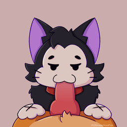 anthro duo fellatio genitals knot knotted_penis male male/male oral penile penis sex ultimateyaoifan brawl_stars supercell_(company) kit_(brawl_stars) ruffs_(brawl_stars) canid canine canis domestic_cat domestic_dog felid feline felis mammal 1:1 absurd_res animated hi_res