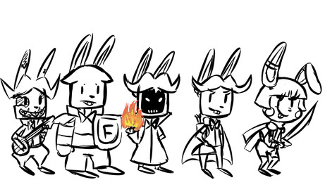 anthro bow_(feature) bow_tie buckteeth electric_guitar exposed_endoskeleton fire group guitar holding_melee_weapon holding_object holding_sword holding_weapon machine male melee_weapon musical_instrument plucked_string_instrument shield simple_background smile string_instrument sword teeth weapon white_background inkyfrog five_nights_at_freddy's five_nights_at_freddy's_2 scottgames bonnie_(fnaf) toy_bonnie_(fnaf) withered_bonnie_(fnaf) animatronic lagomorph leporid mammal rabbit robot 2015 spot_color