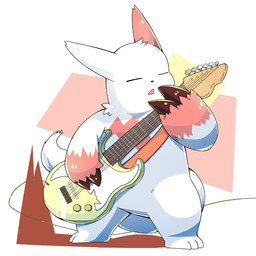 3_toes ambiguous_gender claws electric_guitar eyes_closed feet fur guitar musical_instrument open_mouth plucked_string_instrument red_body red_fur simple_background solo string_instrument tail toes white_body white_fur tatu_wani nintendo pokemon generation_3_pokemon pokemon_(species) zangoose 2019 hi_res