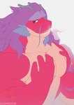 anthro big_biceps big_muscles big_pecs blue_hair countershading eyebrows hair horn long_hair long_tail looking_at_viewer male muscular muscular_anthro muscular_male pec_grab pecs pink_body pink_scales purple_hair scales simple_background smile solo tail tail_tuft teeth thick_eyebrows tuft whiskers white_background sush1d0g3 asian_mythology east_asian_mythology mythology wish_dragon long_(wish_dragon) dragon eastern_dragon mythological_creature mythological_scalie scalie 2021 absurd_res half-length_portrait hi_res portrait watermark