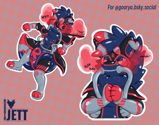bdsm bondage bound clothing diaper diapersuit drone fart_tubes hosesuit latex lock locked null padded stickerset tight_clothing rubberjett nintendo pokemon generation_7_pokemon lycanroc pokemon_(species) hi_res