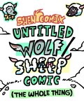 ambiguous_gender anthro blue_scarf duo fur grey_body grey_fur open_mouth pink_scarf scarf sheep_costume text white_body white_fur white_wool wool_(fur) yellow_scarf shen_comix shenanigansen_(artist) bovid canid canine canis caprine mammal sheep wolf 2025 4:5 absurd_res cover cover_art cover_page english_text hi_res