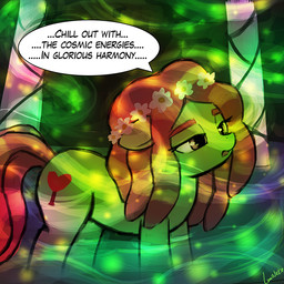 cutie_mark dialogue dreadlocks female feral fur green_body green_fur hair multicolored_hair solo text two_tone_hair lumineko friendship_is_magic hasbro my_little_pony tree_hugger_(mlp) earth_pony equid equine horse mammal pony 1:1 2015 digital_media_(artwork) english_text