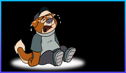 anthro bodily_fluids bottomwear clothing crying male open_mouth pants sad shirt simple_background sitting slightly_chubby solo tears topwear hubie360 brok_the_investigator cowcat_games ott_(brok_the_investigator) hybrid mammal mustelid otter suid suine warthog 2025 official_art