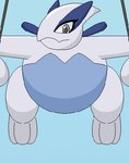 female hose hose_in_mouth hose_inflation inflation liquid_inflation solo water_inflation milkis2000 nintendo pokemon generation_2_pokemon legendary_pokemon lugia pokemon_(species) animated low_res short_playtime