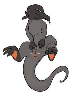 anus bodily_fluids butt female feral genital_fluids genitals looking_at_viewer mouth_closed non-mammal_vulva presenting presenting_hindquarters presenting_to_viewer solo spread_legs spreading tail tail_anus tongue tongue_out vaginal_fluids vulva axxelroze nintendo pokemon generation_7_pokemon pokemon_(species) reptile salandit scalie