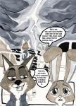 anthro canid canine clothed clothing comic dialogue disney duo english_text female fox hi_res jinksa judy_hopps lagomorph leporid male mammal nick_wilde rabbit red_fox storm text true_fox zootopia