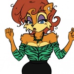 anthro blush bottomwear breasts brown_body brown_fur cleavage clothed clothing ear_piercing female fur hair jewelry messy_hair necklace piercing shadow shirt skirt solo topwear saltcore archie_comics married_with_children sega sonic_the_hedgehog_(archie) sonic_the_hedgehog_(comics) sonic_the_hedgehog_(series) peg_bundy sally_acorn chipmunk ground_squirrel mammal rodent sciurid 1:1