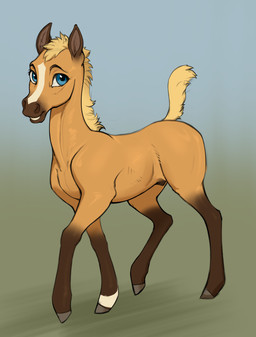 animal_genitalia blonde_hair blue_eyes feral fully_sheathed fur genitals hair hooves looking_at_viewer male male_feral quadruped sheath simple_background solo tail unguligrade young young_feral young_male conditional_dnp tgt1512 golden_wing equid equine mammal digital_media_(artwork) hi_res
