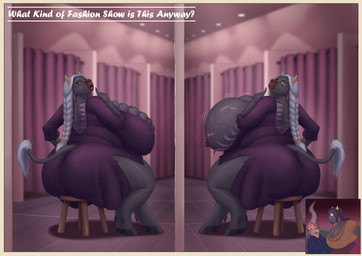anthro barely_contained belly big_breasts big_butt black_hair blush braided_hair breasts bursting_out_of_clothing butt cleavage clothed clothing dress dressing dressing_up elderly fashion fashion_show female furniture grey_body hair hooves horn huge_breasts hyper hyper_breasts liver_spots looking_down male mall mirror mirror_reflection navel nipples one_eye_closed overweight pose posing_for_picture raised_head reflection shopping sitting stool thick_thighs tight_clothing vein veiny_breasts wardrobe_malfunction white_hair wide_hips blarf ahmoua_(blarf) lakota_(blarf) bovid bovine cattle human mammal absurd_res comic hi_res tagme daughter_(lore) mother_(lore) mother_and_child_(lore) mother_and_daughter_(lore) parent_(lore) parent_and_child_(lore) parent_and_daughter_(lore)