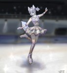 female hair purple_body purple_hair skating solo gfox404 canid canine fox mammal absurd_res hi_res