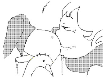 anal anal_penetration bedroom_eyes bodily_fluids butt drooling duo erection excessive_saliva eyelashes genital_fluids genitals half-closed_eyes humanoid_genitalia looking_at_another male male/male male_penetrated male_penetrating male_penetrating_male male_rimming_male narrowed_eyes open_mouth oral oral_penetration penetration penile penis precum puppet rimming rimming_male saliva saliva_string seductive sex sharp_teeth shota size_difference teeth tongue tongue_out young young_male boysoup don't_hug_me_i'm_scared arthropod butterfly humanoid insect lepidopteran mammal 2d_animation 4:3 animated digital_media_(artwork) flipnote_studio_(artwork) frame_by_frame