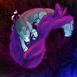 abstract_background animal_genitalia ball_fondling balls barely_visible_balls barely_visible_genitalia blue_body blurred_character duo eyes_closed fellatio female feral fondling fungus genitals hand_on_balls hand_on_belly hands_behind_head licking lying male male/female mushroom on_back oral pattern_background penile psychedelic psychedelic_background purple_body sex simple_background slit_play spikes spikes_(anatomy) tongue tongue_out kayw2324 rain_world videocult spearmaster_(rain_world) slugcat 1:1 hi_res