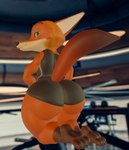 anthro big_butt bottomwear butt clothed clothing exercise fully_clothed fur huge_butt looking_at_viewer male orange_body pants raised_tail sexy_eyes shirt shorts smile snout solo tail tank_top thick_thighs tight_bottomwear tight_clothing tight_pants topwear wide_hips workout workout_clothing workout_outfit bootiesforlife disney zootopia nick_wilde canid canine fox mammal red_fox true_fox 3d_(artwork) digital_media_(artwork) hi_res