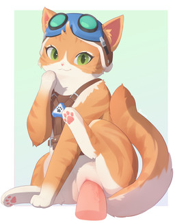 :3 aviator_cap bestiality bodily_fluids disembodied_penis duo eyelashes eyewear eyewear_on_head facial_markings facial_tuft female female_on_human female_penetrated feral feral_penetrated first_person_view fluffy fluffy_tail footprint front_view fur fur_markings genitals goggles goggles_on_head green_eyes harness head_markings human_on_feral human_penetrating human_penetrating_female human_penetrating_feral human_pov inner_ear_fluff interspecies looking_at_viewer male male/female male_on_feral male_penetrating male_penetrating_female male_penetrating_feral male_pov markings orange_body orange_fur pawpads pawprint paws penetrating_pov penetration penile penile_penetration penis penis_in_vagina pink_nose pink_pawpads raised_leg raised_paw sex simple_background sitting tail tuft vaginal vaginal_penetration vulva white_body white_fur raxea blizzard_entertainment overwatch fika_(overwatch) domestic_cat felid feline felis human mammal 2026 absurd_res colored digital_media_(artwork) hi_res signature