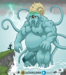 2021 3_balls ammonite anthro anthrofied balls biceps big_balls big_penis biped blue_body blue_skin boots cape cephalopod claws cliff clothing cool_colors cthulhu cthulhu_mythos digital_media_(artwork) drop duo eldritch_abomination electricity face_tentacles facial_hair footwear foreskin fossil_pokemon generation_1_pokemon genitals glistening glistening_body glistening_skin glowing glowing_eyes grass great_old_one_(h.p._lovecraft) h.p._lovecraft hi_res high_place huge_penis humanoid_genitalia humanoid_penis legs_in_water lightning long_foreskin looking_down loose_foreskin lovkuma macro magic_staff magic_user male marine melee_weapon mollusk mountain multi_balls multi_genitalia musclegut muscular muscular_anthro muscular_male muscular_thighs mustache nintendo non-mammal_balls nubbed_tentacles omastar partially_submerged penis plant pokemon pokemon_(species) pokemorph prehistoric_species pseudo_hair pupils sea shell shoes signature size_difference slightly_chubby slit_pupils solo_focus spikes spikes_(anatomy) staff standing standing_in_water storm_clouds submerged_legs supernatural sword teal_body teal_skin teal_theme tentacle_beard tentacle_hair tentacles tentacles_in_water text unusual_anatomy unusual_genitalia unusual_penis vein veiny_penis water water_drop weapon wet wet_body wet_skin