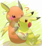 blush duo erection female feral fur genitals handjob male penile penis sex simple_background yellow_body yellow_fur kurohane_karasu nintendo pokemon generation_1_pokemon mammal pikachu pokemon_(species) raichu rodent 2015