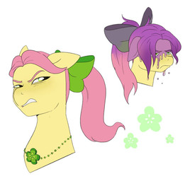 accessory bow_(feature) bow_accessory bow_ribbon centered_hair_bow female feral green_eyes grumpy hair hair_accessory hair_bow hair_ribbon jewelry mane necklace pink_hair pink_mane ribbons solo wet yellow_body aztrial hasbro mlp_g5 my_little_pony posey_bloom_(mlp) equid equine mammal hi_res