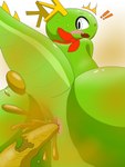 anthro anus big_butt blush blush_lines butt diarrhea embarrassed fart feces feces_in_ass first_person_view green_body green_tail looking_at_viewer looking_back low-angle_view male mascot nude open_mouth pooping presenting rear_view scarf simple_background solo spiked_tail spikes spikes_(anatomy) surprised tail teeth white_background worm's-eye_view young drain_scat kde linux mythology konqi dragon lizard mythological_creature mythological_scalie reptile scalie 2023 hi_res
