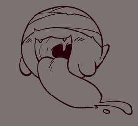 bandage big_tongue bodily_fluids covered_eyes drooling fangs floating long_tongue male not_furry open_mouth saliva solo teeth tongue uvula wraps nanodarkk mario_bros nintendo spooks_(agrievousspooks) boo_(mario) ghost spirit