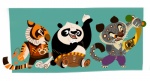 anthro female flower group male plant scroll tail galgard dreamworks kung_fu_panda master_po_ping master_tigress tai_lung_(kung_fu_panda) bear felid giant_panda leopard mammal pantherine tiger