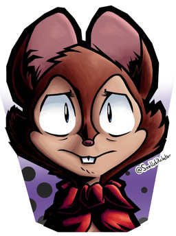 anthro big_ears big_eyes brown_body brown_fur buckteeth cape cape_only clothing eyelashes female female_anthro fur mature_female mostly_nude red_clothing simple_background solo teeth worried worried_look smellslikebuter don_bluth metro-goldwyn-mayer the_secret_of_nimh mrs._brisby mammal mouse murid murine rodent wood_mouse bust_portrait headshot_portrait hi_res portrait mother_(lore) parent_(lore)