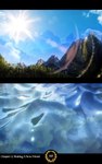 2d_artwork blue_sky cloud day glistening lake light mountain plant reflection sky sunlight text tree water water_reflection zero_pictured keycaliber1 3d_(artwork) 5:8 digital_media_(artwork) english_text hi_res