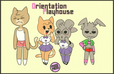anthro biped blush bottomwear clothed clothing ear_piercing ear_ring eyewear female female_anthro front_view fur glasses grey_body grey_fur group male male_anthro piercing ring_piercing school_uniform shorts skirt standing uniform yellow_body yellow_fur young missmess camilo_liebre_(missmess) laidy_liebre_(missmess) mizzta_meows_(missmess) mizzy_meows_(missmess) domestic_cat felid feline felis lagomorph leporid mammal rabbit hi_res
