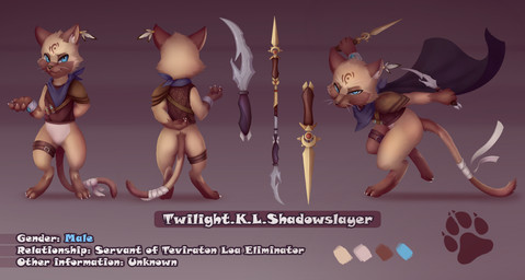 3_toes 4_fingers anthro arm_markings armor belt biped blue_eyes bottomless bottomless_anthro bottomless_male bracers brown_body brown_clothing brown_fur brown_markings brown_tail cape claws clothed clothed_anthro clothed_male clothing dagger digitigrade featureless_crotch feet finger_claws fingers footprint fur fur_markings gloves_(marking) head_markings holding_object holding_weapon leg_markings looking_at_viewer male markings melee_weapon multicolored_body multicolored_fur pawprint pose potion scarf smile smiling_at_viewer socks_(marking) solo standing tail tan_body tan_fur text toe_claws toes weapon whiskers meraence domestic_cat felid feline felis mammal 2019 digital_media_(artwork) english_text model_sheet