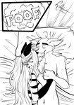 after_sex anthro bed bedroom breasts cuddling duo eyes_closed facial_hair female floppy_ears follow_up furniture gloves_(marking) goatee hair half-closed_eyes hand_holding long_hair lying male male/female markings narrowed_eyes pillow poof smile striped_markings stripes transformation dekaisen einraeslost sprioc canid canine canis domestic_dog felid fox hunting_dog hybrid irish_wolfhound mammal pantherine sighthound tiger werewolfhound black_and_white hi_res monochrome sketch