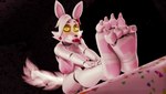 4_toes anthro barefoot big_breasts breasts claws eyelashes feet female foot_focus fur genitals hair long_ears looking_at_viewer machine mangle_(disembowell) nipples nude pink_breasts pink_nipples pose pussy sitting smile soles solo tail toe_claws toes white_body white_fur white_hair white_tail yellow_eyes falko3458 disembowell_(modeler) five_nights_at_freddy's five_nights_at_freddy's_2 scottgames mangle_(fnaf) animatronic canid canine fox mammal robot robot_anthro 2022 3d_(artwork) absurd_res digital_media_(artwork) hi_res source_filmmaker_(artwork)